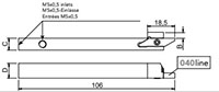 008L BO IK 8 x 10 (mm) Section CxD Left Tool Holder Primary
