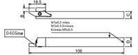 008R BO IK 8 x 10 (mm) Section CxD Right Tool Holder Primary