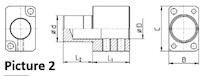 3/4 Inch (in) Dimension D 35 Millimeter (mm) Dimension L Citizen Backworking (Model WD1925CIT) Technical Drawing