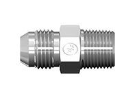 1/4 Inch (in) Joint Industry Council (JIC) x 1/16 Inch (in) National Pipe Thread (NPT) Male High-Pressure (HP) Fitting