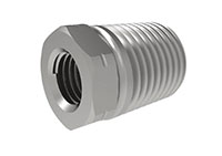 M8x 1 Female to 1/4 Inch (in) British Standard Pipe Thread (BSPT) Male Adapter