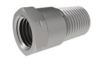 M8x 1 Female to 1/8 Inch (in) British Standard Pipe Thread (BSPT) Male Adapter