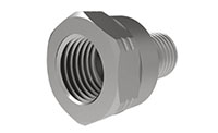 M8x 1 Female to 1/16 Inch (in) National Pipe Thread (NPT) Male Adapter