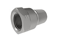 G 1/8 Inch (in) Female to 1/8 Inch (in) National Pipe Thread (NPT) Male Adapter