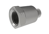 16 Millimeter (mm) Dimension H and M8x 1 Male to 1/8 Inch (in) National Pipe Thread (NPT) Female Adapter