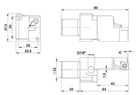 STAR SCLCR/L09 Backworking Insert Holder with AK Coolant Right Hand Version - 2