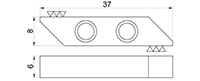 715R/L-6 6 Millimeter (mm) (Left and Right) Blank Inserts - 2