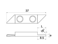 718La-op 18 Degree Opposite Cutting Inserts - 2