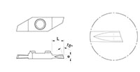 453RX 18 Degree Opposite Cutting Inserts with Chip Roller - 2