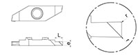 461L-r Back Turning Inserts with Parisian Cut and Radius - 2