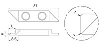 717RaX - r Back Turning Inserts with Parisian Cut and Radius - 2