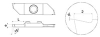 851R 15 Degree Cutting Inserts with Chip Breaker - 2