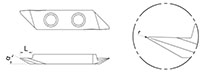 763R - 29° - r 29 Degree Back Turning Inserts with Chip Breaker and Radius - 2