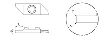 860RP-r 0 Degree Back Turning Inserts with Radius - 2