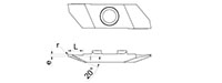 863R-r-20º Back Turning Inserts with Chip Roller and Radius - 2