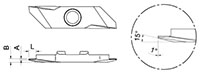 866 R Back Turning Inserts with 'W' Chip Roller - 2