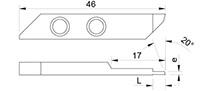 953R-20 20 Degree Opposite Cutting Inserts - 2