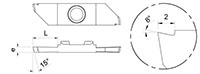 851-8R 15 Degree Cutting Inserts with Chip Breaker - 2