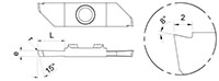 851-8R-r 15 Degree Cutting Inserts with Chip Breaker and Radius - 2