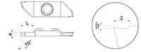 842Rb 15 Degree Short Cut-Off Inserts with Chip Breaker - 2