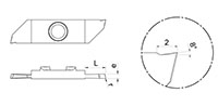 856-8R Opposite Cutting Inserts with Chip Breaker and Radius - 2