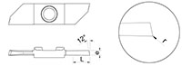 853R+ - r 12 Degree Opposite Cut-Off Inserts with Radius - 2