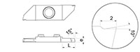 853Rb-BI90 15 Degree Short Opposite Cut-Off Inserts with Chip Breaker - 2