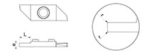 860RP+ - r 0 Degree Back Turning Inserts with Radius - 2