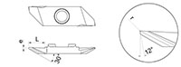 869Rb - r - 30º Back Turning Inserts with Chip Roller and Radius - 2