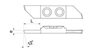 1050R 12 Degree Cutting Inserts - 2