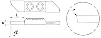 1050R-r 12 Degree Cutting Inserts with Radius - 2