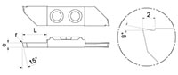 1051R-r 15 Degree Cutting Inserts with Chip Breaker and Radius - 2