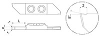 1051RP-r 0 Degree Cutting Inserts with Chip Breaker and Radius - 2