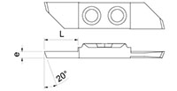 1052R 20 Degree Cutting Inserts - 2