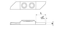 1053R 12 Degree Opposite Cutting Inserts - 2