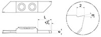 1056R Opposite Cutting Inserts with Chip Breaker - 2