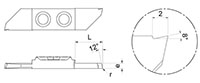 1056R-r Opposite Cutting Inserts with Chip Breaker and Radius - 2