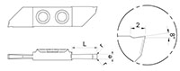 1056RP-r 0 Degree Opposite Cutting Inserts with Chip Breaker and Radius - 2