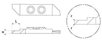 1061R-r Back Turning Inserts with Parisian Cut and Radius - 2