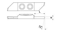 1050L 12 Degree Cutting Inserts - 2