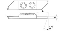 1052L 20 Degree Cutting Inserts - 2