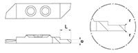 1061L-r Back Turning Inserts with Parisian Cut and Radii - 2