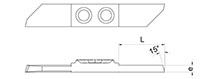 1153R 15 Degree Opposite Cutting Inserts