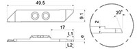 1156R-20º Opposite Cutting Inserts with Chip Breakers - 2