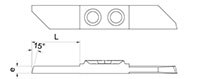 1153L 15 Degree Opposite Cutting Inserts - 2