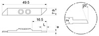 1153-8R 20 Degree Opposite Cutting Inserts