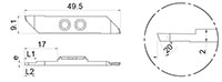 1151R-20 20 Degree Cutting Inserts with Chip Breaker - 2