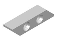 715R/L-8 8 Millimeter (mm) (Left and Right) Blank Inserts