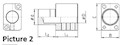 3/4 Inch (in) Dimension D 35 Millimeter (mm) Dimension L Citizen Backworking (Model WD1925CIT) Technical Drawing