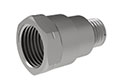 15 Millimeter (mm) Dimension H and M8x1 Male to 1/8 Inch (in) British Standard Pipe (BSP) Female Spacer